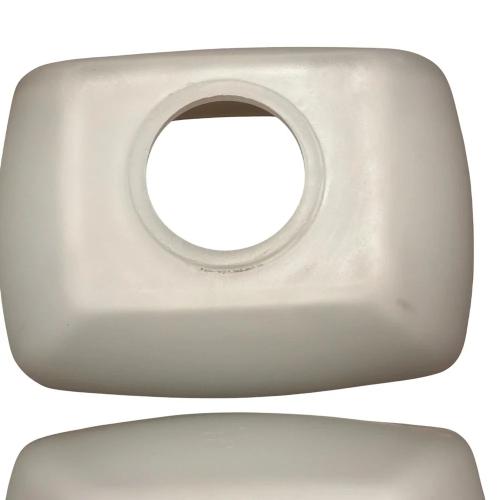 MCM White Frosted Glass Rectangular Bell Lamp Shade Replacement Globes Set of 4